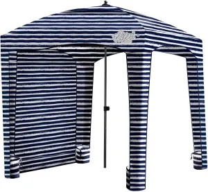 Qipi Beach Cabana - Easy to Set Up Canopy, Waterproof, Portable 6' x 6' Beach Shelter, Included Side Wall, Shade with UPF 50  UV Protection for Kids, Family & Friends