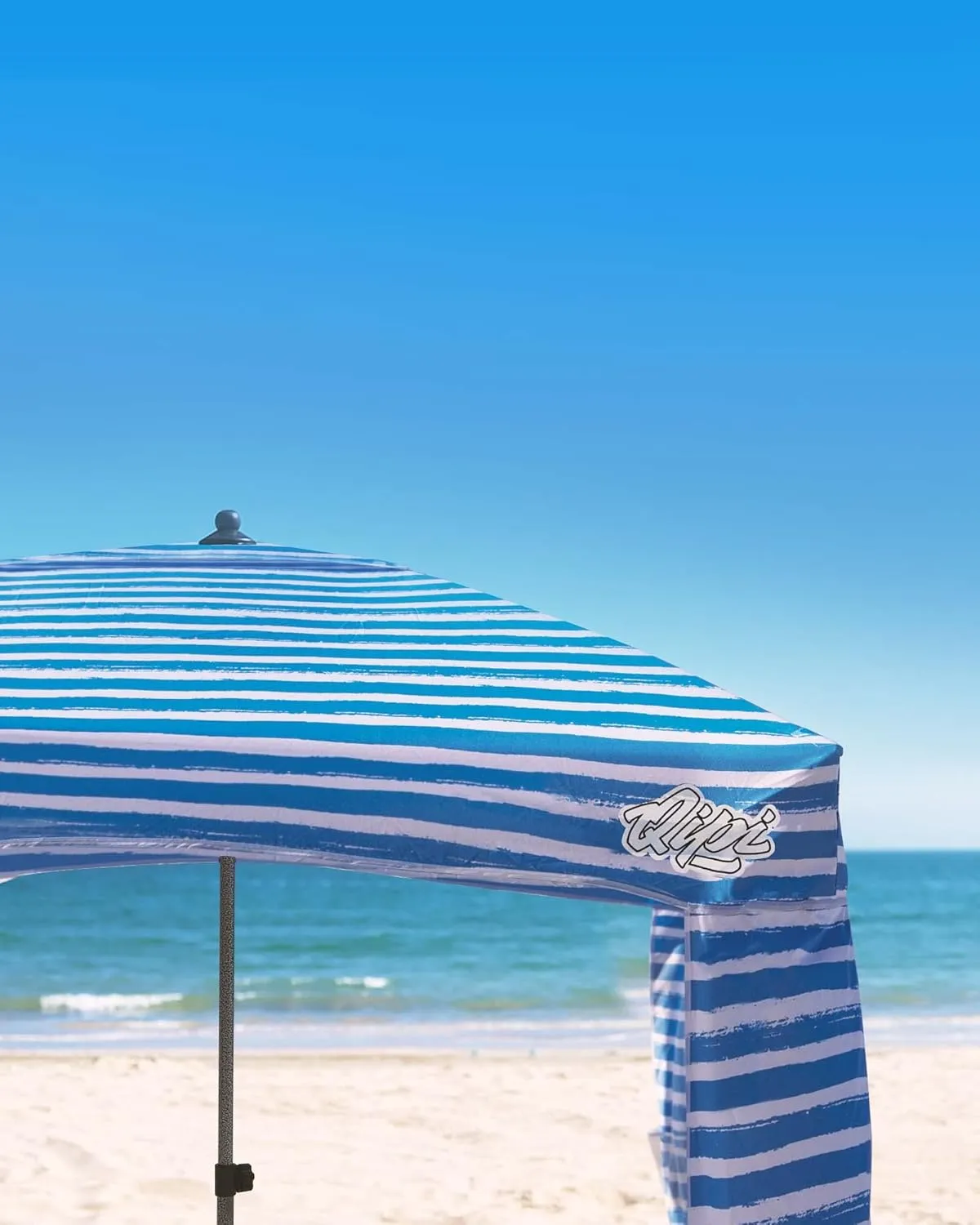 Qipi Beach Cabana - Easy to Set Up Canopy, Waterproof, Portable 6' x 6' Beach Shelter, Included Side Wall, Shade with UPF 50  UV Protection, Ultimate Sun Umbrella - for Kids, Family & Friends