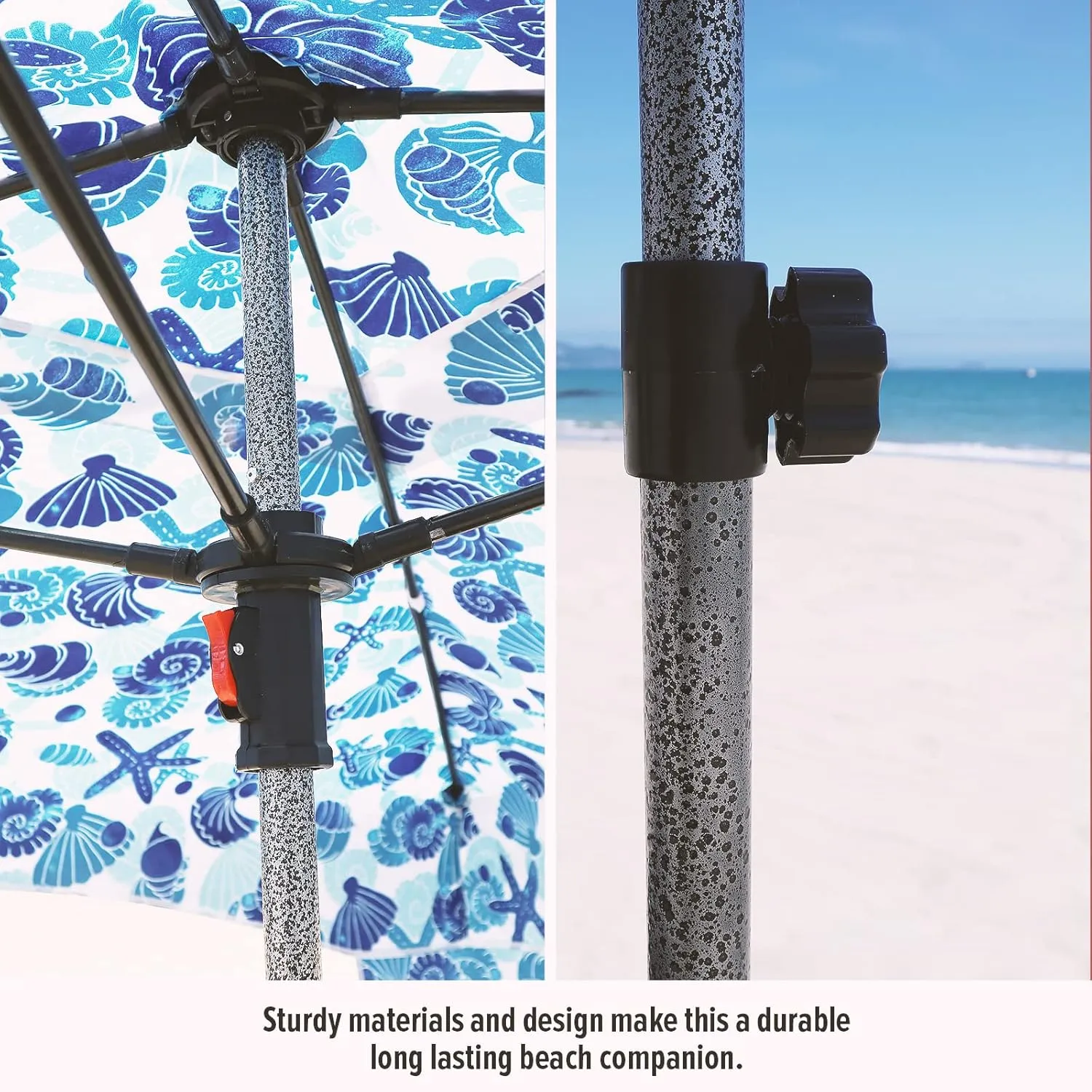 Qipi Beach Cabana - Easy to Set Up Canopy, Waterproof, Portable 6' x 6' Beach Shelter, Included Side Wall, Shade with UPF 50  UV Protection, Ultimate Sun Umbrella - for Kids, Family & Friends