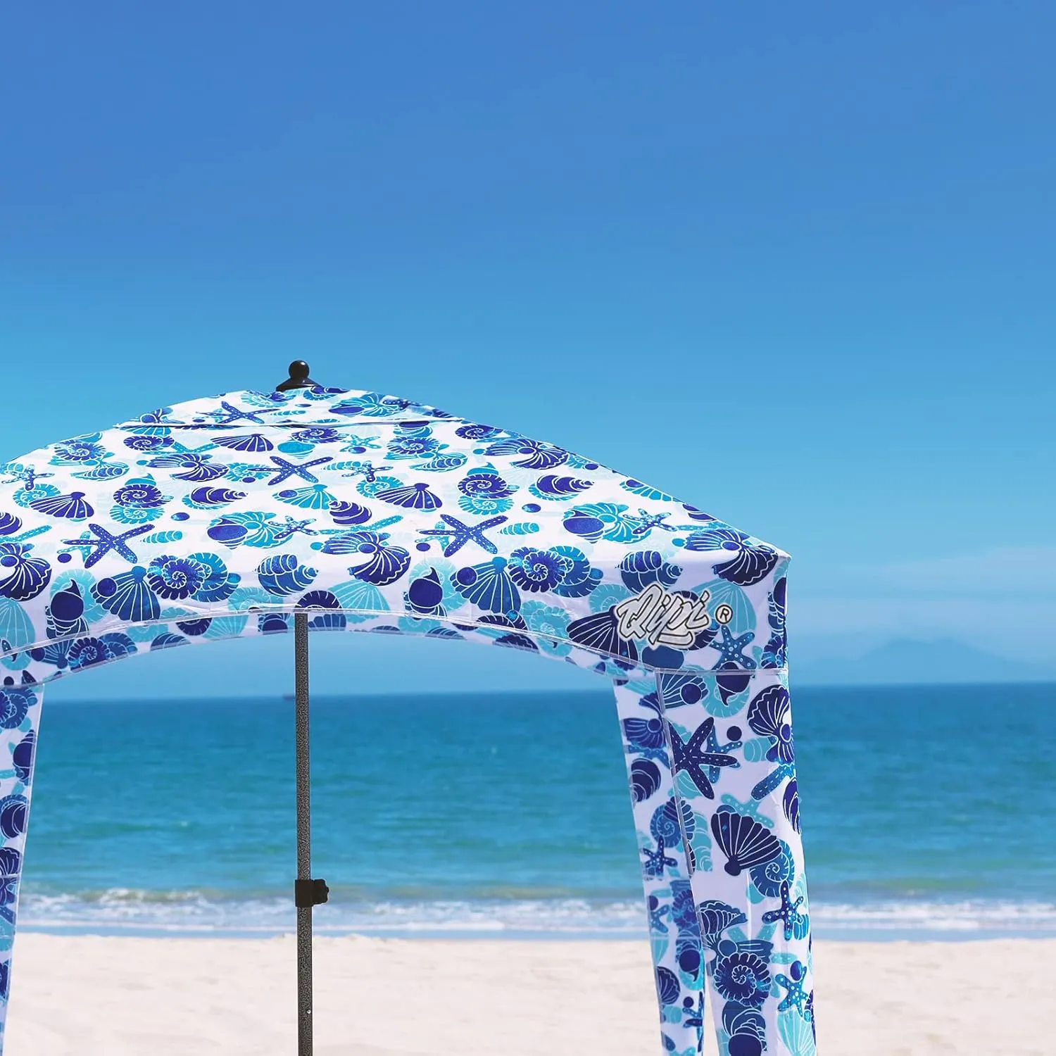 Qipi Beach Cabana - Easy to Set Up Canopy, Waterproof, Portable 6' x 6' Beach Shelter, Included Side Wall, Shade with UPF 50  UV Protection, Ultimate Sun Umbrella - for Kids, Family & Friends