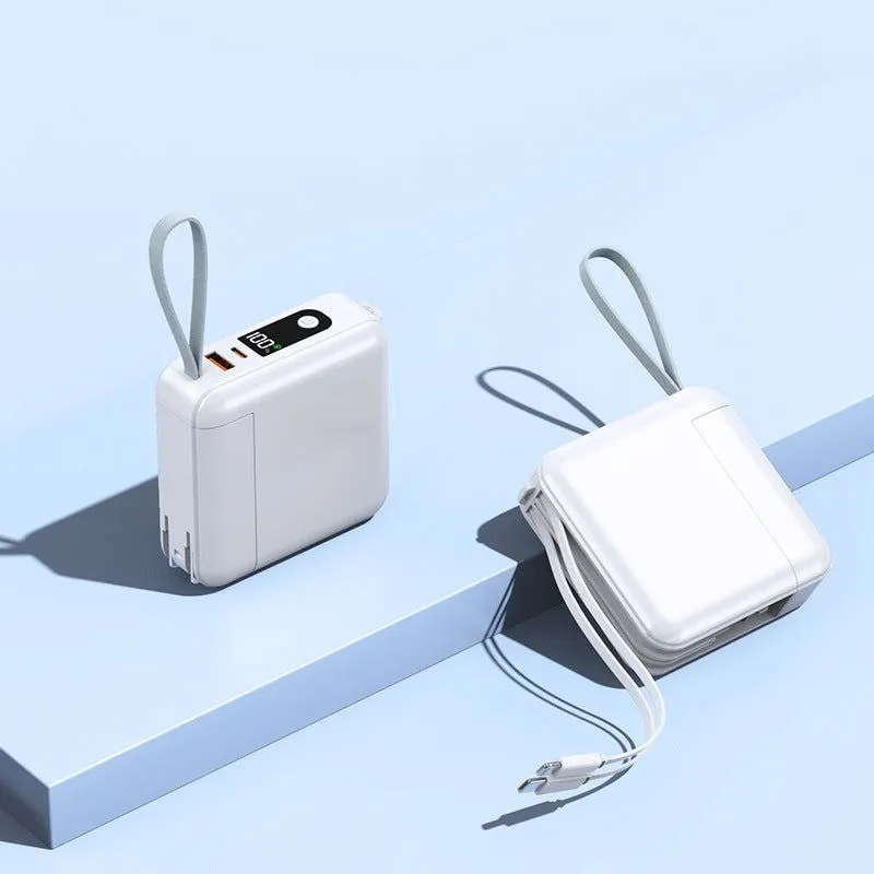 "Chubby" 20000mAh Two In One Power Bank Plug With Cable