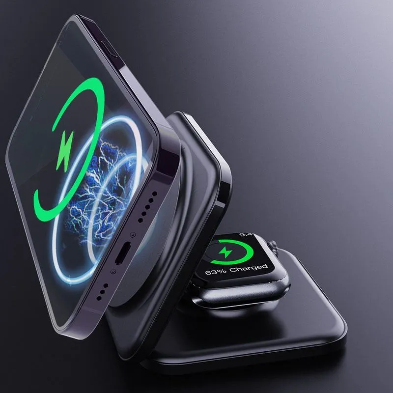 "Chubby" MagSafe 3-In-1 Foldable Magnetic Wireless Charger