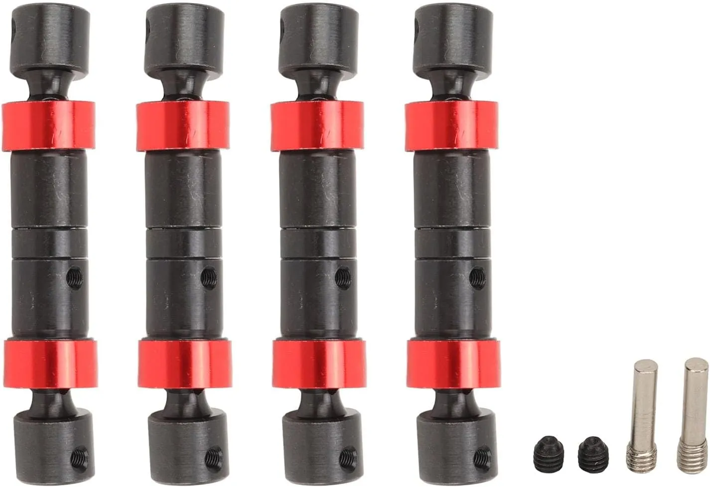 RC Car Drive Shaft 65-75mm Adjustable Steel Efficient Drivetrain Transmission Shaft 1/10 Crawler SCX10 90046 CC01 Lightweight (Black)