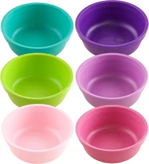 Re-Play 12 Oz. Toddler Bowls for Snack and Everyday Dining - Dishwasher and Microwave Safe - Made in USA - Set of 6-5.75" x 5.75" x 2" - Fairytale