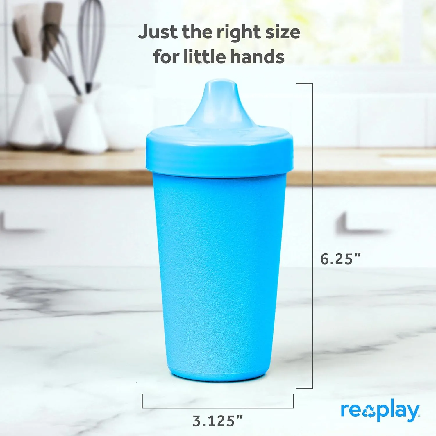 Re-Play Sippy Cups for Toddlers - 10 Oz. Reusable Spill Proof Cups for Kids, Dishwasher/Microwave Safe - Made in USA - Set of 3-3.13" x 6.25" - Easter