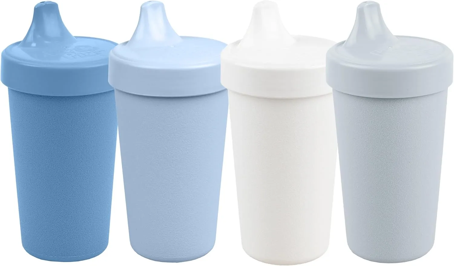 Re-Play Sippy Cups for Toddlers - 10 Oz. Reusable Spill Proof Cups for Kids, Dishwasher/Microwave Safe - Made in USA - Set of 4-3.13" x 6.25" - Cool Blues