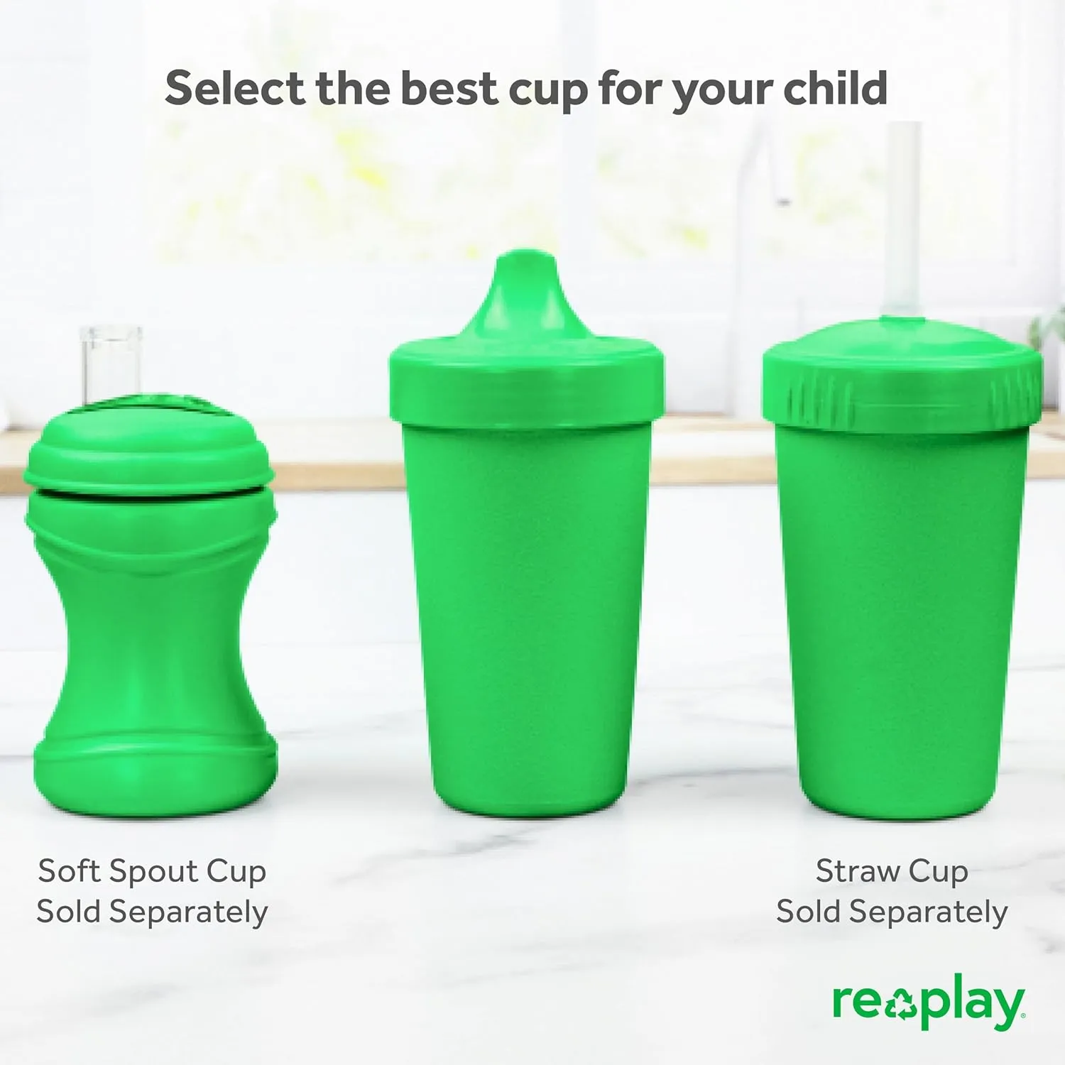 Re-Play Sippy Cups for Toddlers - 10 Oz. Reusable Spill Proof Cups for Kids, Dishwasher/Microwave Safe - Made in USA - Set of 4-3.13" x 6.25" - Mardi Gras