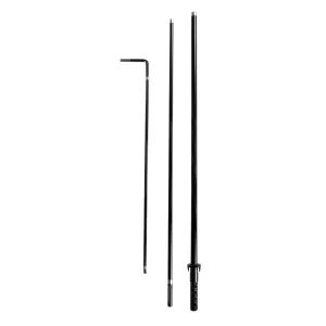 Rectangle Flag Carbon Fiberglass Black Pole - 7ft