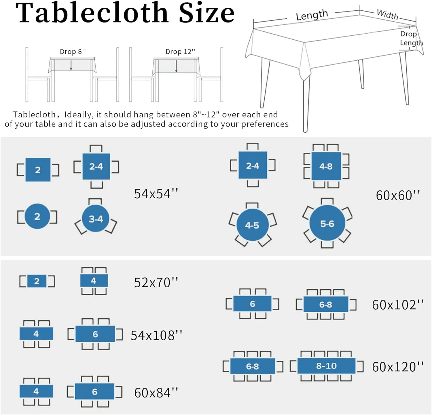 Rectangle Tablecloth Waterproof Spillproof Table Cloths,Watercolor Coffee Cups Beans Wipeable Table Cover for Kitchen Dining Camping Indoor Outdoor Tables 60" x 102",Aromatic Drinks Stitching Check