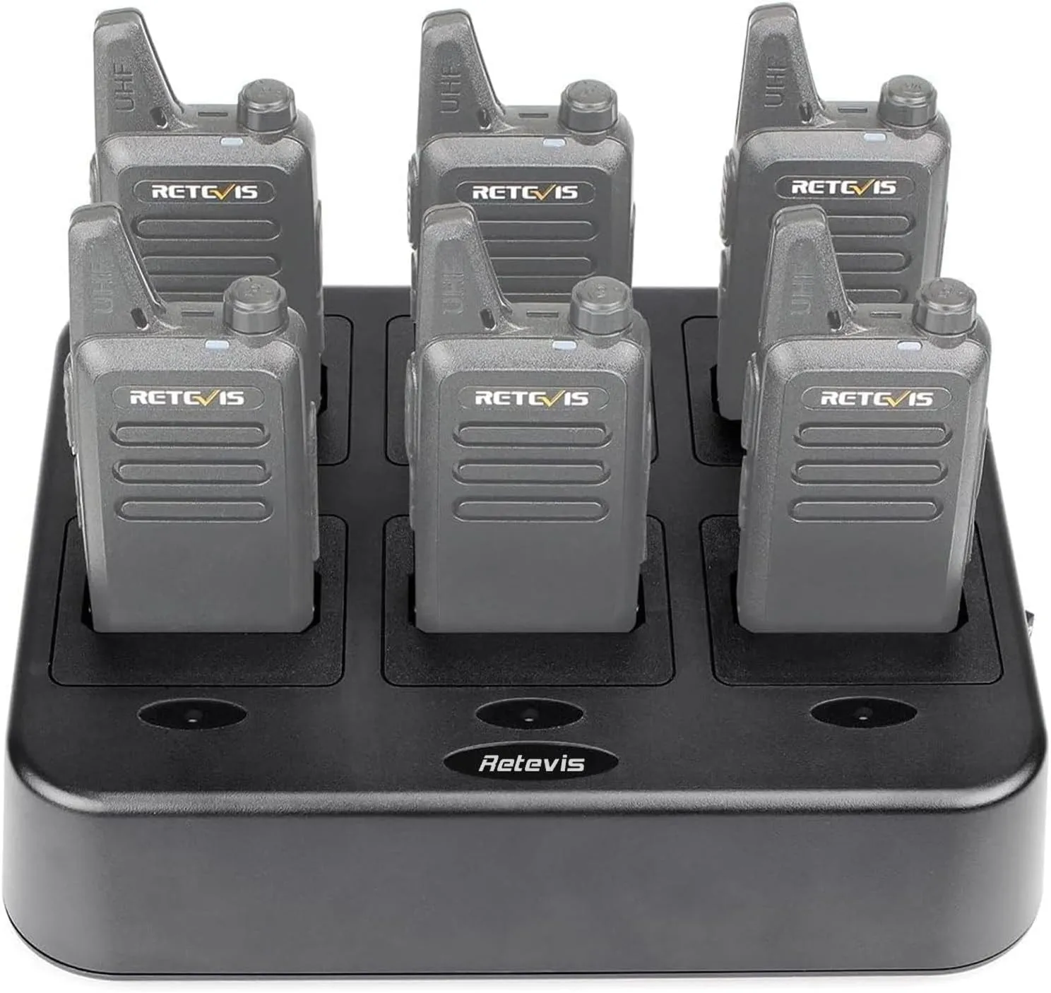 Retevis RT22 Walkie Talkie Charger, Six-Way Charger, Multi Unit Charging Station, Compatible with Retevis RT22 RT22S RB19 RB19P RB39 RB39P Walkie Talkie (1 Pack)