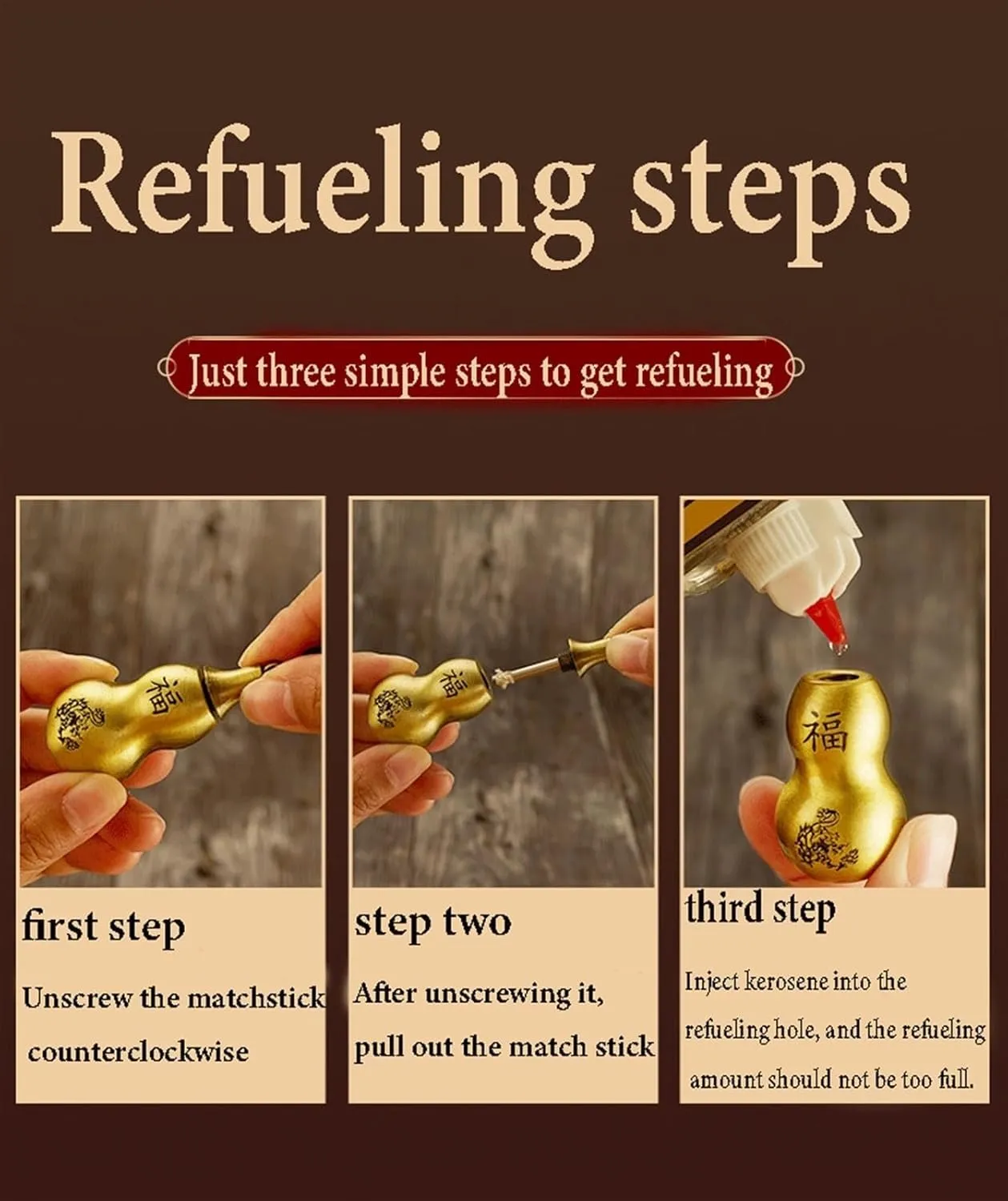 Reusable Kerosene lighters, Kerosene lighters, Keychain Kerosene lighters, Waterproof Match lighters (Without Fuel)(F)
