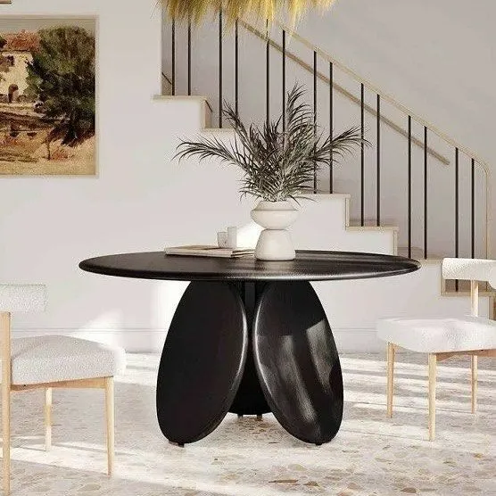RODON Japandi Solid Wood Round Dining Table