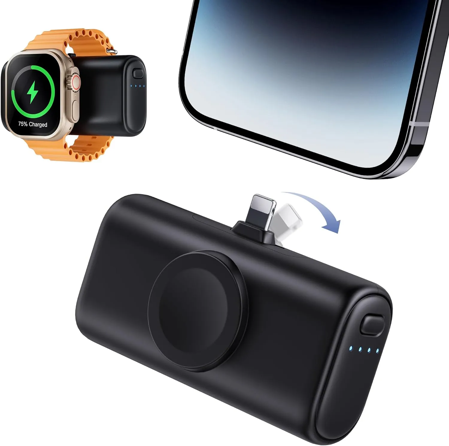 RORRY Mini Portable Charger for iPhone,5000mAh Small &Ultra-Compact 15W PD Fast Charging Power Bank Compatible with iPhone 15/14/13/12/11/XR/X/8 and Apple Watch Series 9/Ultra2/8/Ultra/7/6/5/4/3/SE