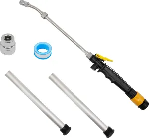RV Hot Water Heater Anode Rod & Flush Wand with Hex Wrench Socket,9.25"L x 3/4"NPT Thread Magnesium Anode Rod for Suburban, Mor-Flo,Camper Water Heater Tank Cleaning Rinser (Set of 5)