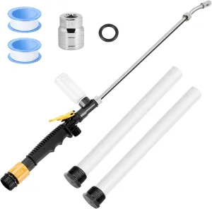 RV Water Heater Anode Rod & Flush Wand Kit, 9.25"L x 3/4"NPT Thread Magnesium Rod for Suburban, Mor-Flo, Water Flusher with Metal Tube, with Hex Wrench Removal Tool, Extends RV Tank Life
