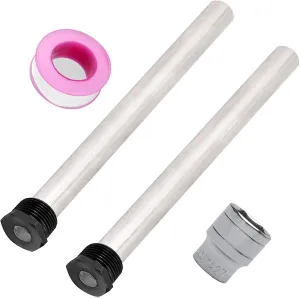 RV Water Heater Magnesium Anode Rod, Water Heater Anode Rod with PTFE Tape and Element Wrench1-1/2" hex,Compatible with Suburban and Mor-Flo Water Heater Tanks - 9.25" Length ¾" NPT Threads