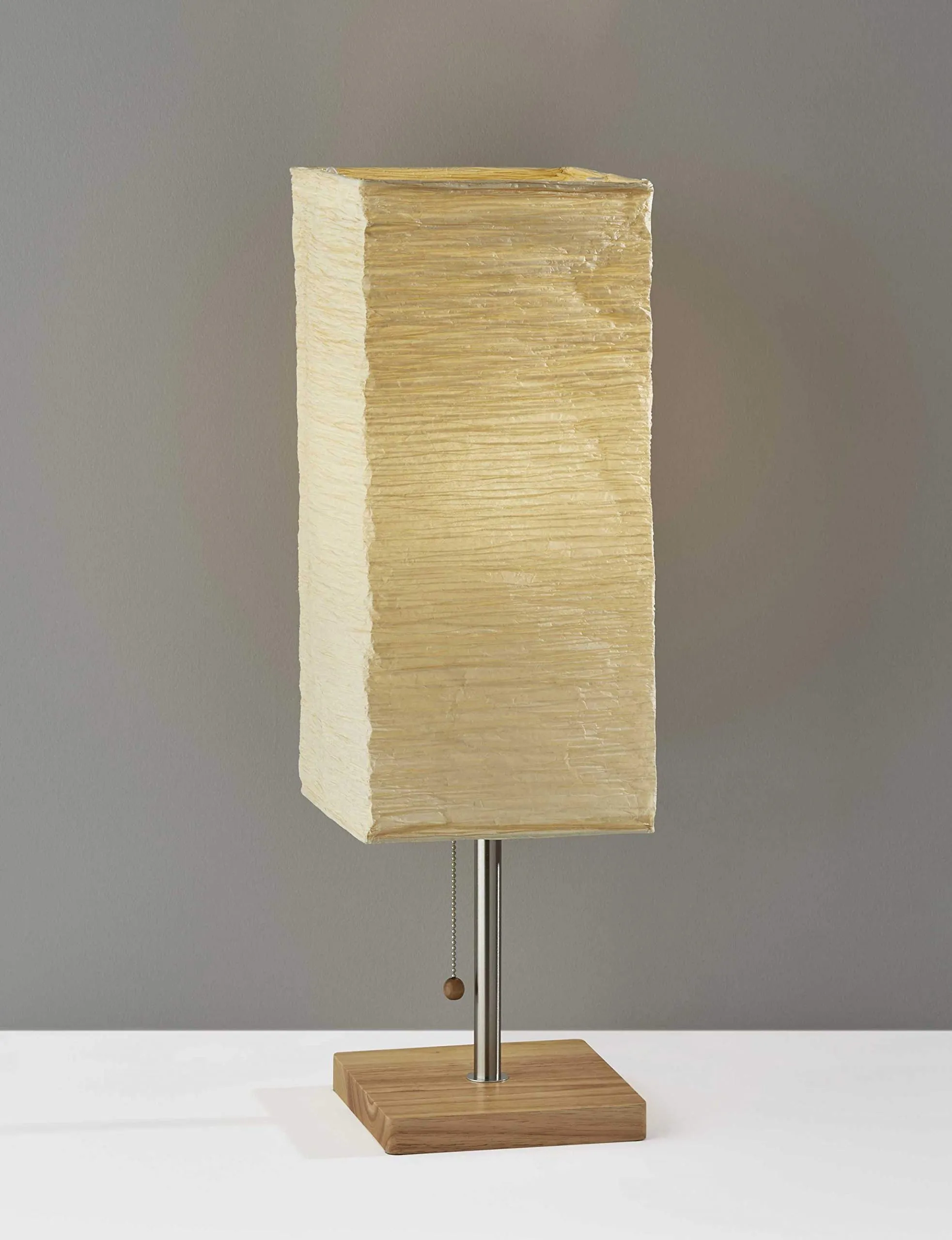 Rynx | Homeroots Wildside Paper Shade with Natural Wood Table Lamp