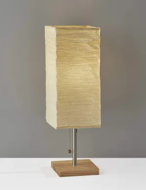 Rynx | Homeroots Wildside Paper Shade with Natural Wood Table Lamp