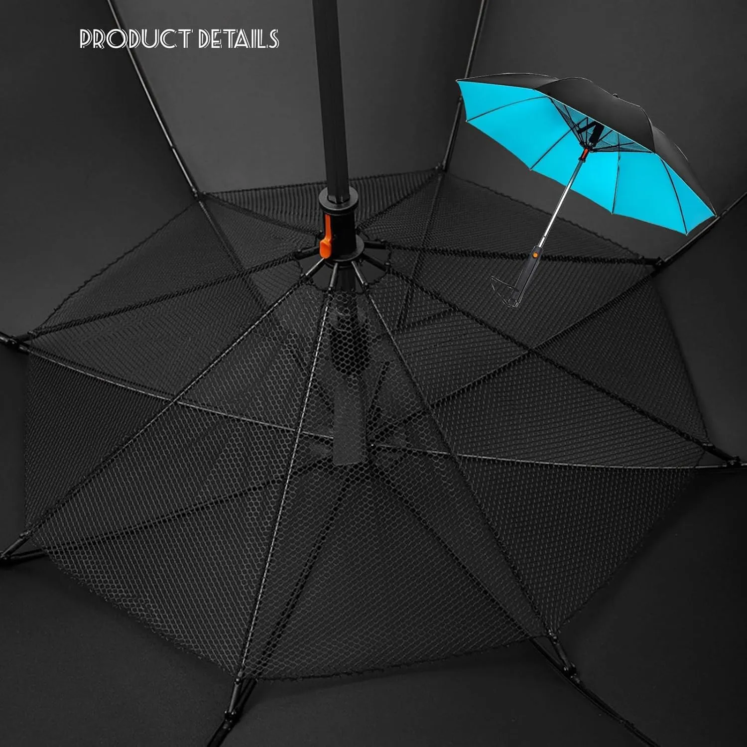 S-SNAIL-OO 3 in 1 Umbrella with Fan and Mister, UV Blocking Umbrella with Fan USB Rechargeable Summer Sunshade, Sun Umbrella UV Protection for Fishing/Golfing/Sand/Travel