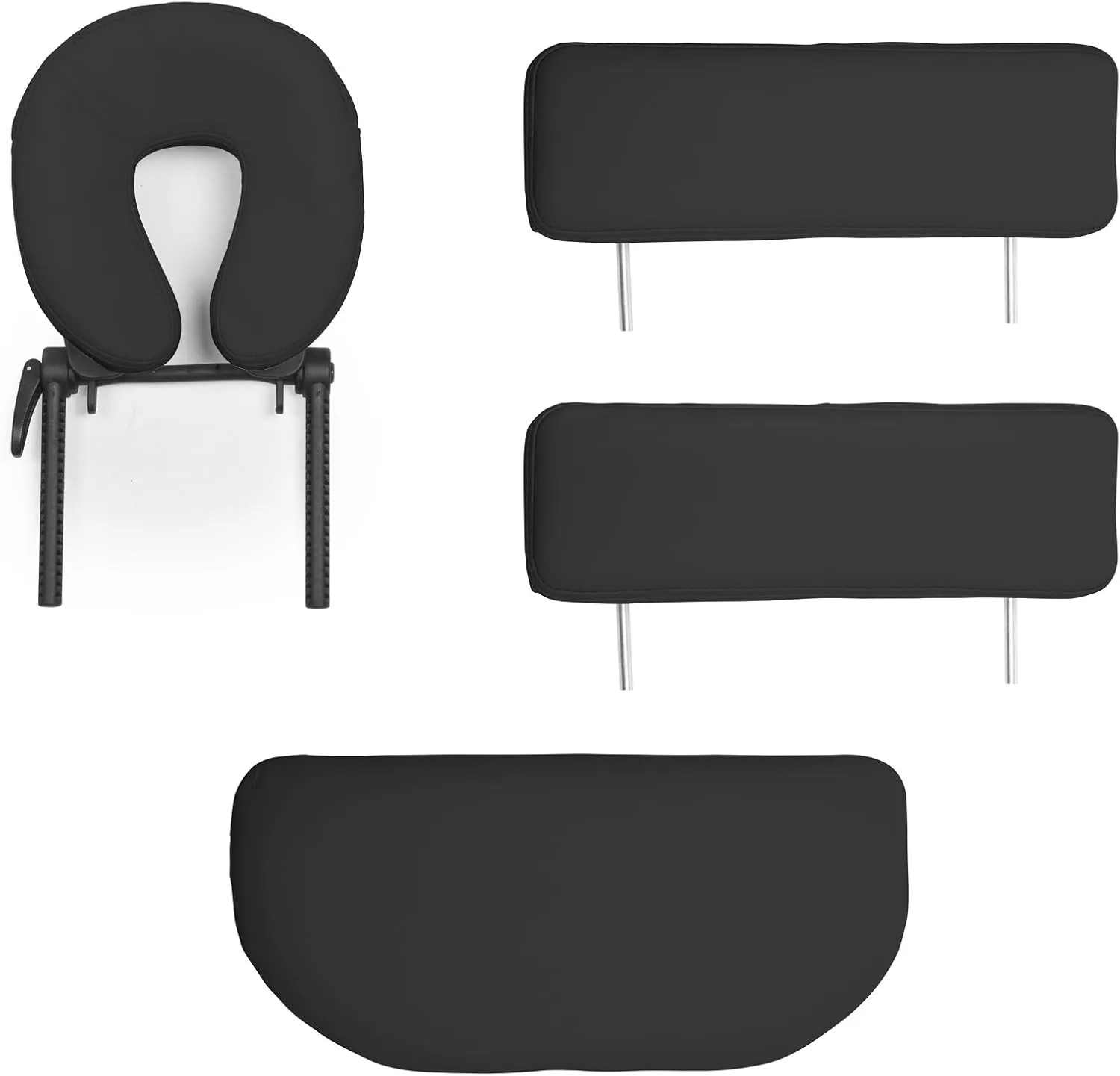 Saloniture Professional Portable Folding Massage Table with Carrying Case - Black