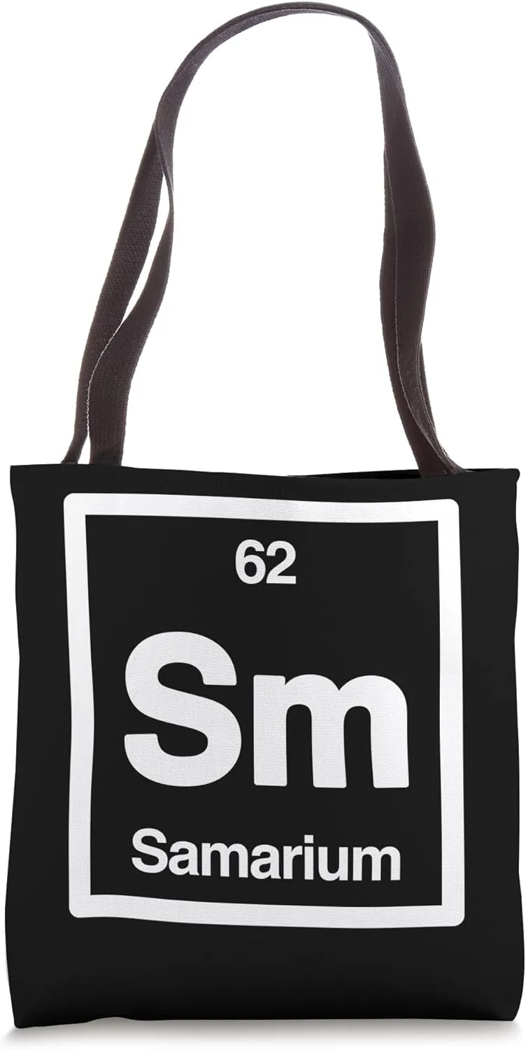 Samarium - Sm - Periodic Table of Elements - Science Gifts Tote Bag