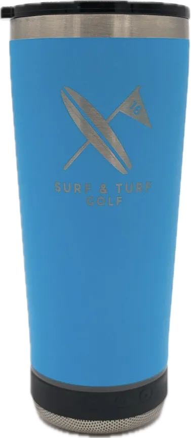 S&T Classic - VIBE 18 OZ Tumbler- W/ Bluetooth Speaker or Power Bank Charger Base Attachment