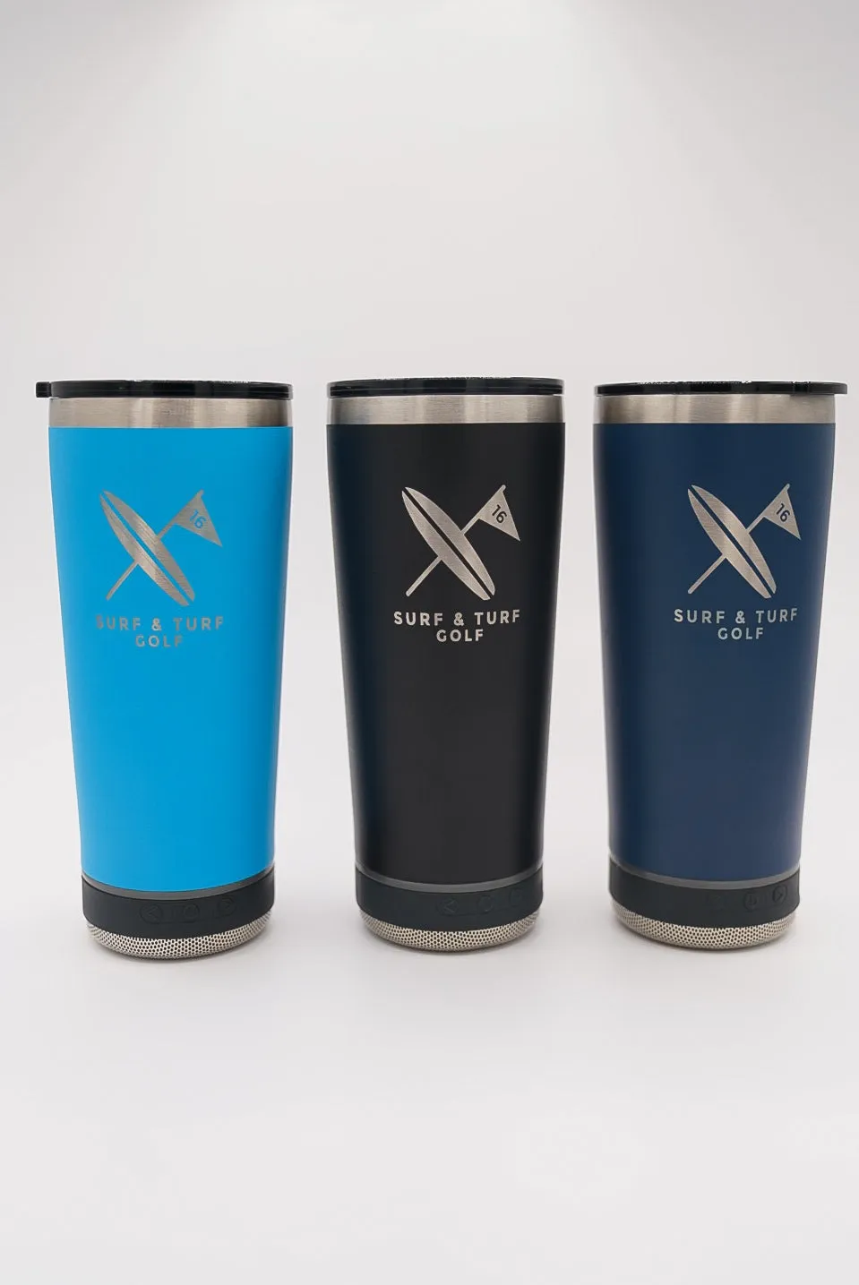 S&T Classic - VIBE 18 OZ Tumbler- W/ Bluetooth Speaker or Power Bank Charger Base Attachment