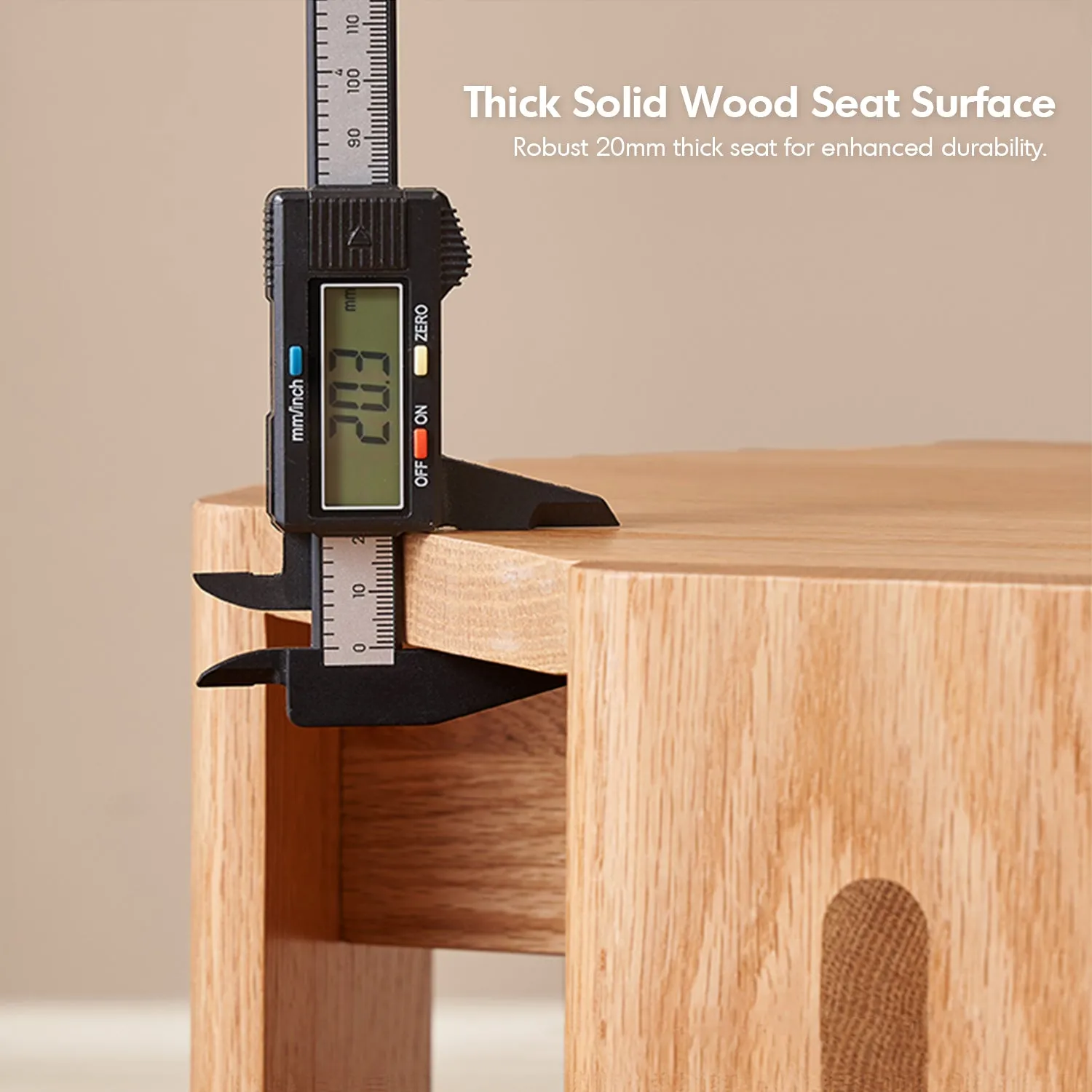 Scandinavian Oak Wood Stackable Stool Side Table 2pcs Set STACKA