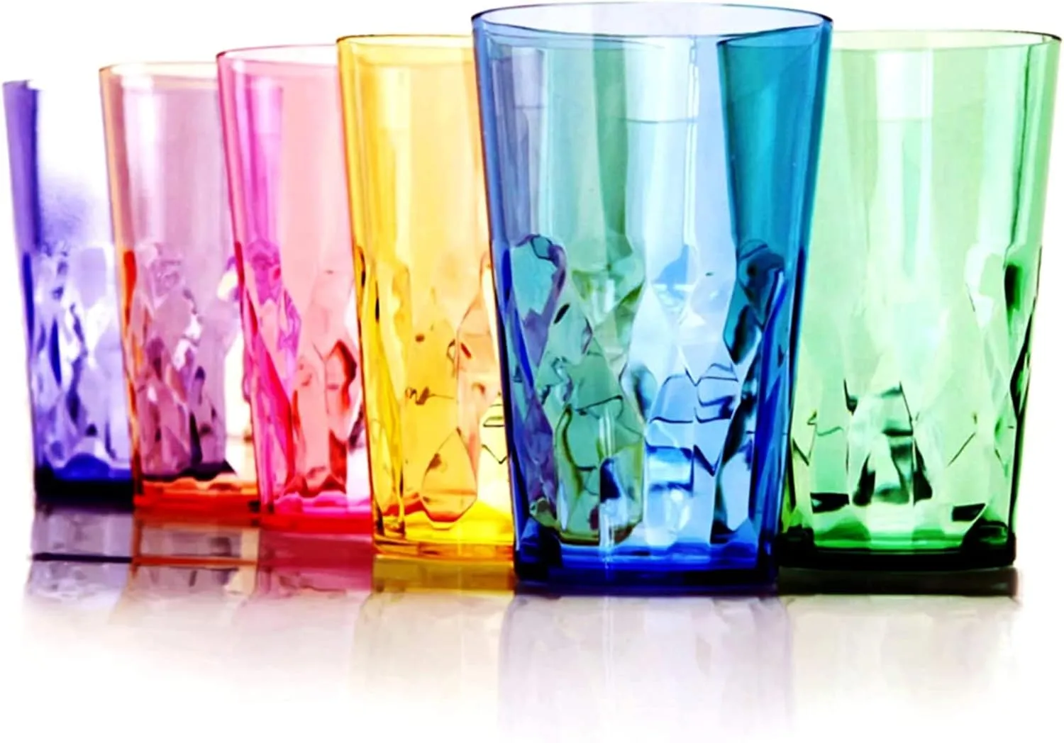 SCANDINOVIA - 19oz Unbreakable Premium Drinking Glasses Set of 6 - Made in Japan - Super Grade Acrylic Plastic - Perfect for Gifts - Dishwasher Safe - Stackable - Drinkware Cups Reusable Water Tumbler