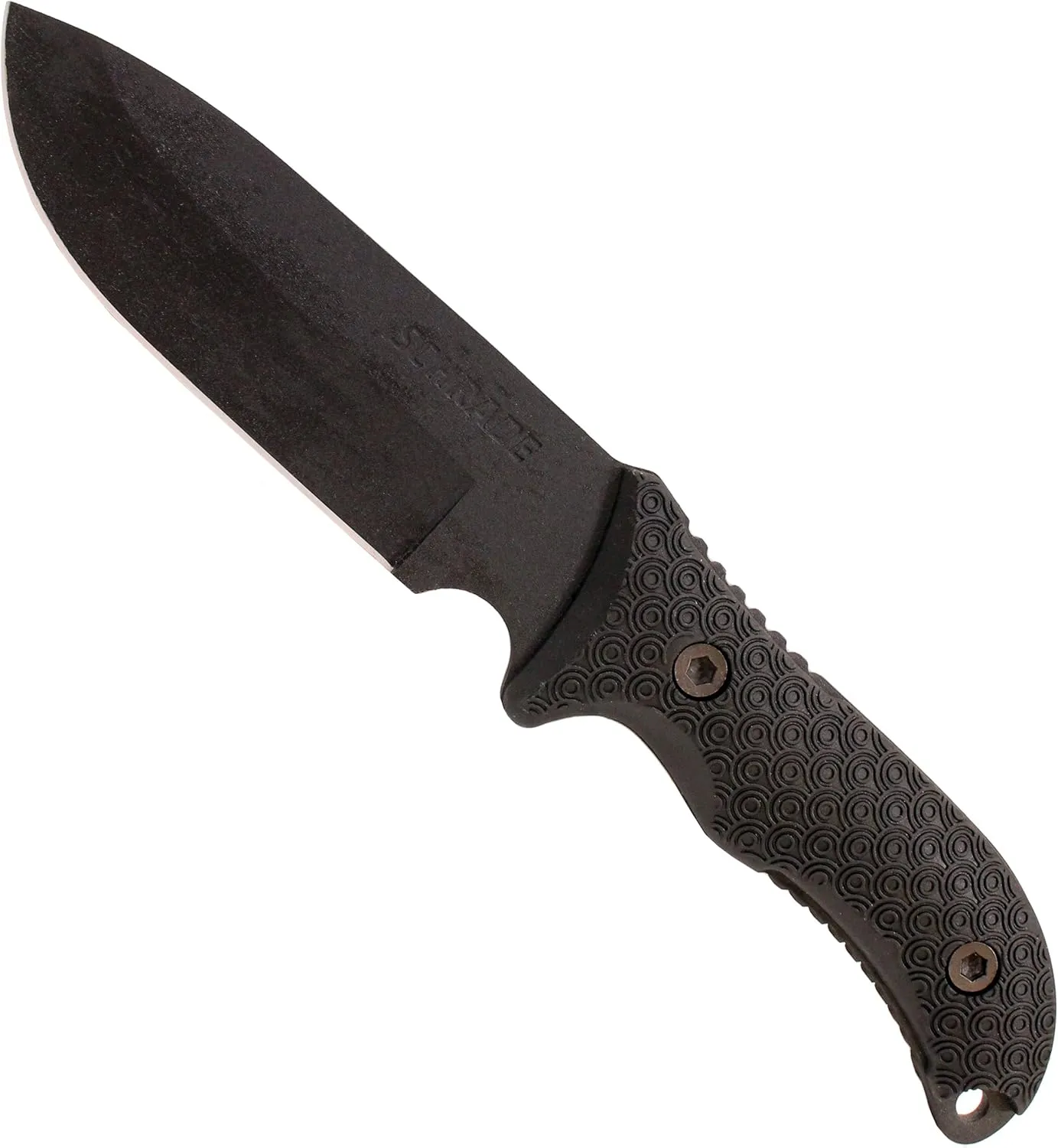 Schrade Delta Class Bedrock Sheepsfoot Fixed Blade with 10.4in Stainless Steel Blade, TPE Handle for Outdoor Survival, Camping, Bushcraft