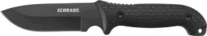 Schrade SCHF51 Frontier 10.9in Steel Full Tang Fixed Blade Knife with 5.1in Drop Point Blade and TPE Handle for Outdoor Survival, Camping and EDC