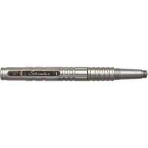 Schrade Survival Tactical Pen w- Ferro Rod and Survival Whistle Grey