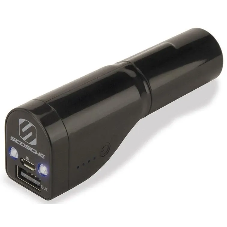 Scosche GoBat 2600mAh 3-in-1 Power Bank with Emergency Flashlight