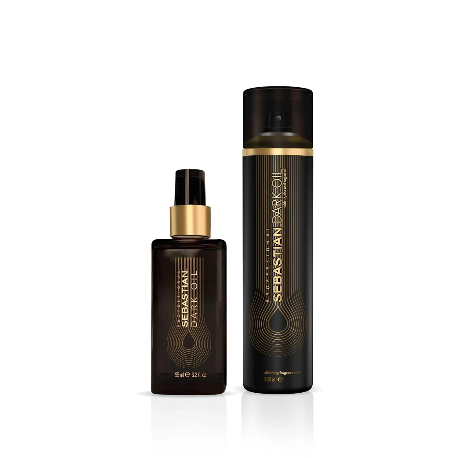 Sebastian Professional Dark Oil Lightweight Hair Styling Oil 3.2 fl oz   Silkening Mist, 4.5 fl oz | Nourishing Blend of Natural Oils for a Smooth, Sleek Finish