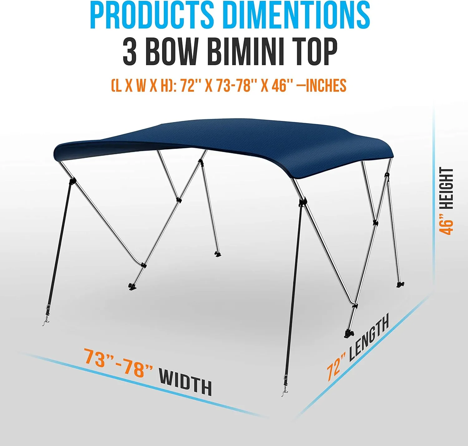 SereneLife Waterproof Boat Bimini Top Cover