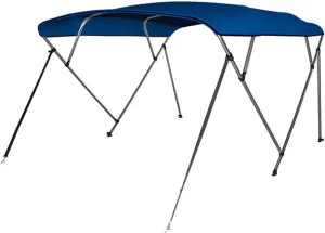 SereneLifeHome Waterproof Boat Bimini Top Cover - 54-60" W 3 Bow Bimini Top Canvas Sun Shade 1" Double Wall Alu Frame Tube, 2 Straps 2 Rear Support Poles, Storage Boot -SLBT3RB544.5 (Royal Blue)