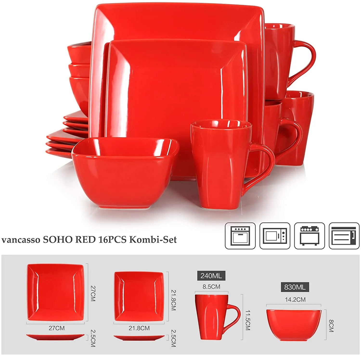 Series SOHO, Porcelain Dinnerware Sets,16 Pieces