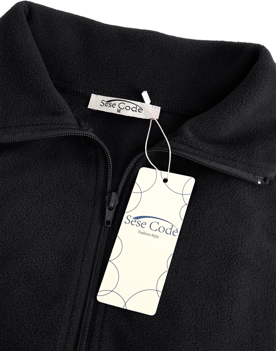 SeSe Code Women's Casual Zip Up Front Lightweight Fleece Vest with Pockets