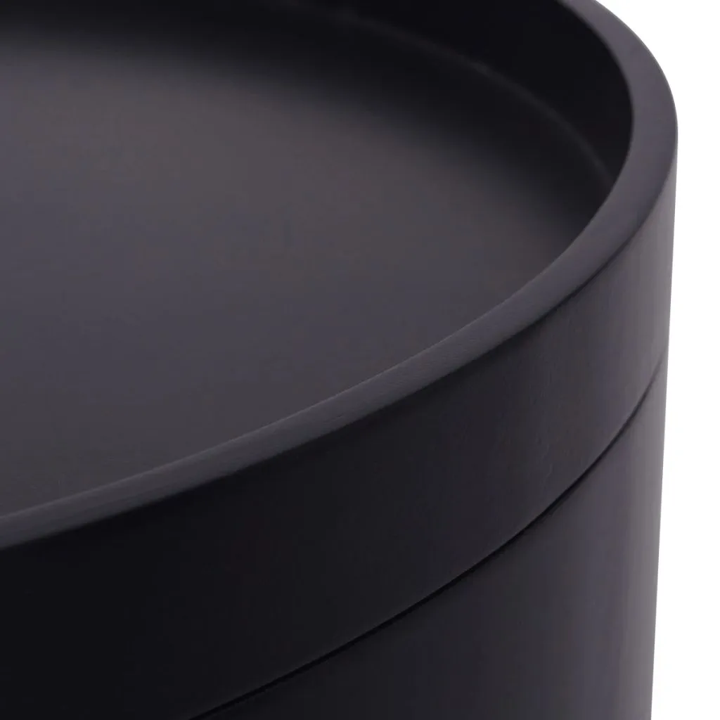 Side Table Sofa End Table Accent Coffee Table with Serving Tray Round
