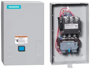 Siemens 14FUF32BA Heavy Duty Motor Starter, Solid State Overload, Auto/Manual Reset, Open Type, NEMA 1 General Purpose Enclosure, 3 Phase, 3 Pole, 2 NEMA Size, 13–52A Amp Range, B Frame Size, 110-120/220-240 at 60Hz Coil Voltage