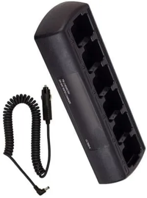 Six Bay Rapid Vehicle Charger for UC7100-B-KIT-M50T Rechargeable Two Way Radio (Slim Design)