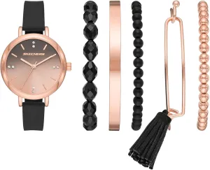 Skechers Women's Watch and Stackable Bracelet Gift Set