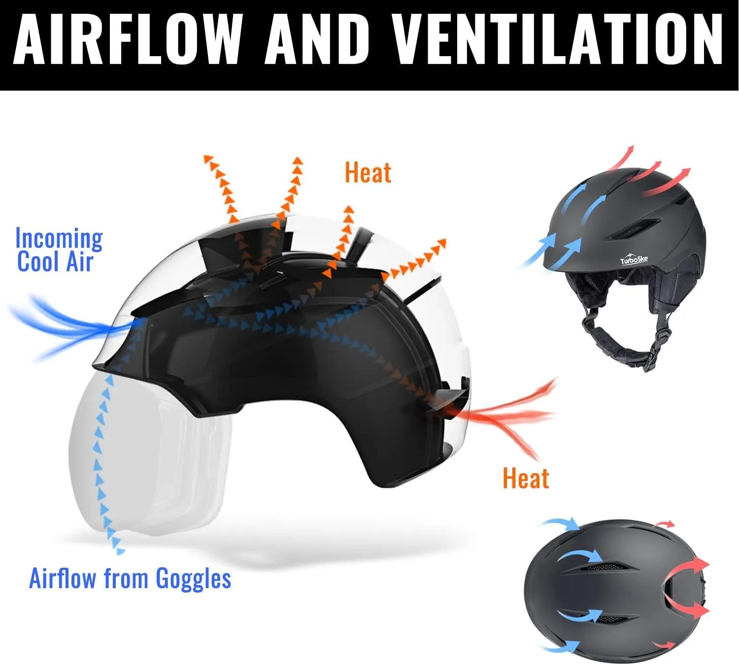 Ski Helmet - Audio Compatible and Lightweight, ASTM Standard for Men, Women and Youth
