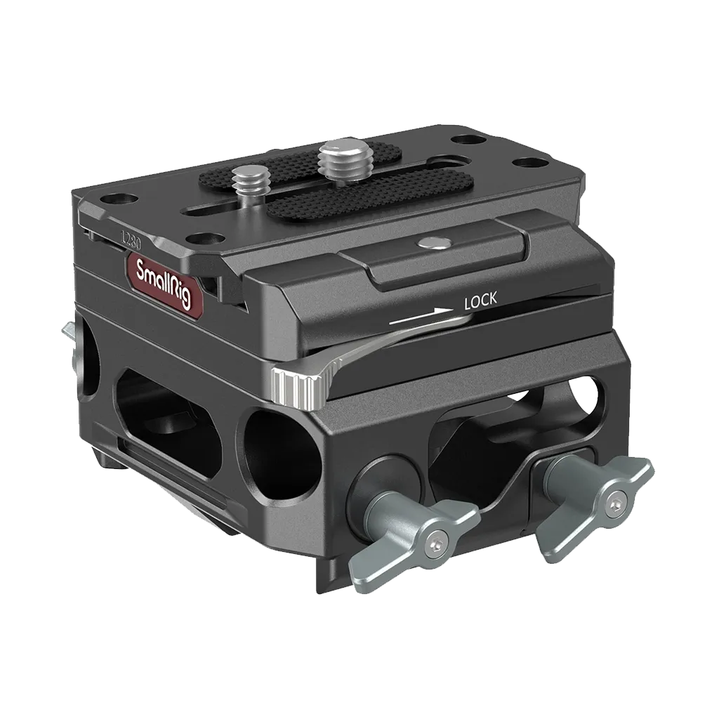 SmallRig Lightweight Magnesium Alloy Baseplate with Dual 15mm LWS Rod Clamp