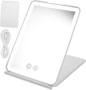 SOIMISS Foldable Led Makeup Mirror Square Creative Vanity Mirror Led Lights Long-Lasting