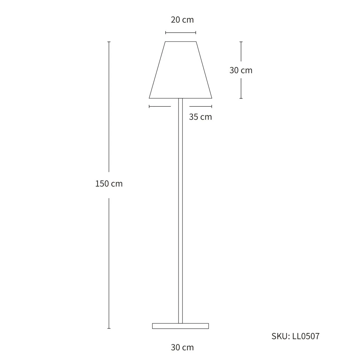 Solar DC LED Floor Lamp w/ Remote