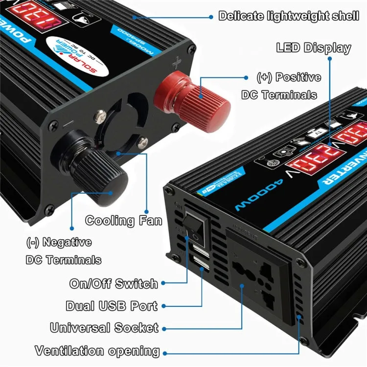 Solar Power System Inverter 30A Controller 18W 12V Solar Panel, Specification:, Black 12V To 110V, Black 12V To 220V, Yellow 12V To 110V, Yellow 12V To 220V
