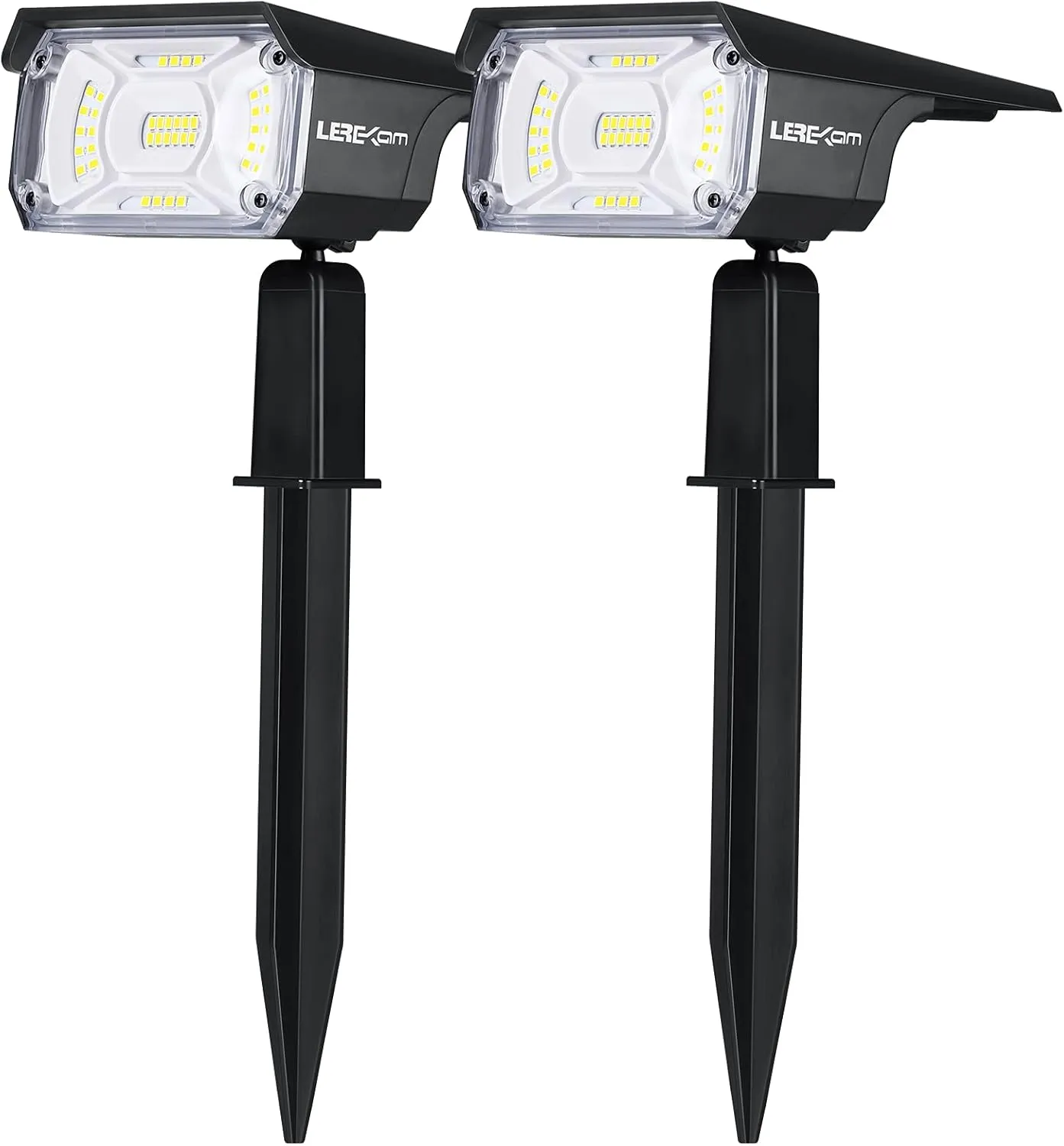 Solar Spot Lights, IP65 Waterproof 40 LEDs Landscape Spotlights,USB & Solar Powered Wall Lights Dark Sensing Auto On/Off,3 Modes Outdoor Solar Garden Lights for Yard Porch 2 Pack