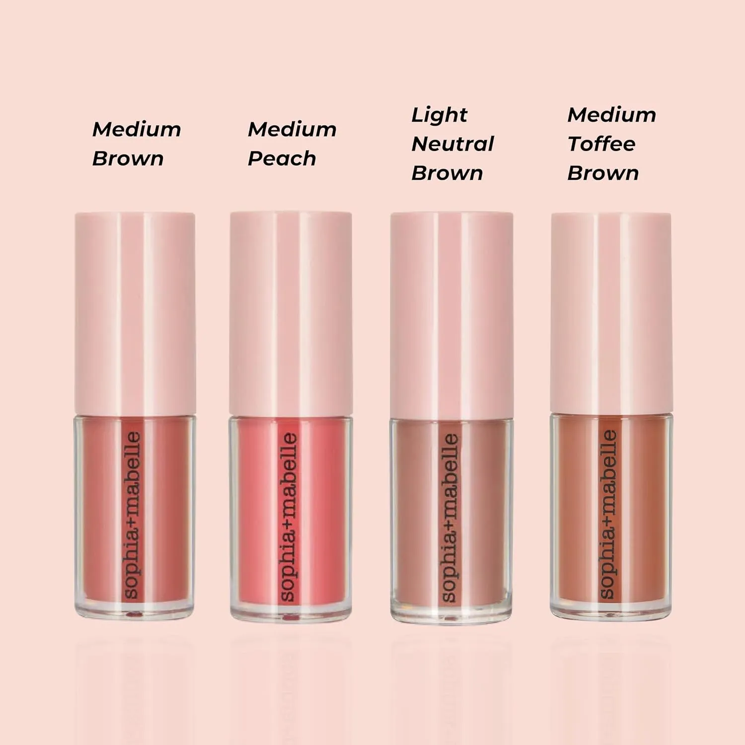 Sophia   Mabelle Creamy High-Shine Lip Gloss – Lightweight, Non-Sticky, Hydrating & Nourishing Formula – Smooth, Long-Lasting Gloss – TABLE FOR 2 | PUCKERED UP | NO DRAMA | LATTE KISSES