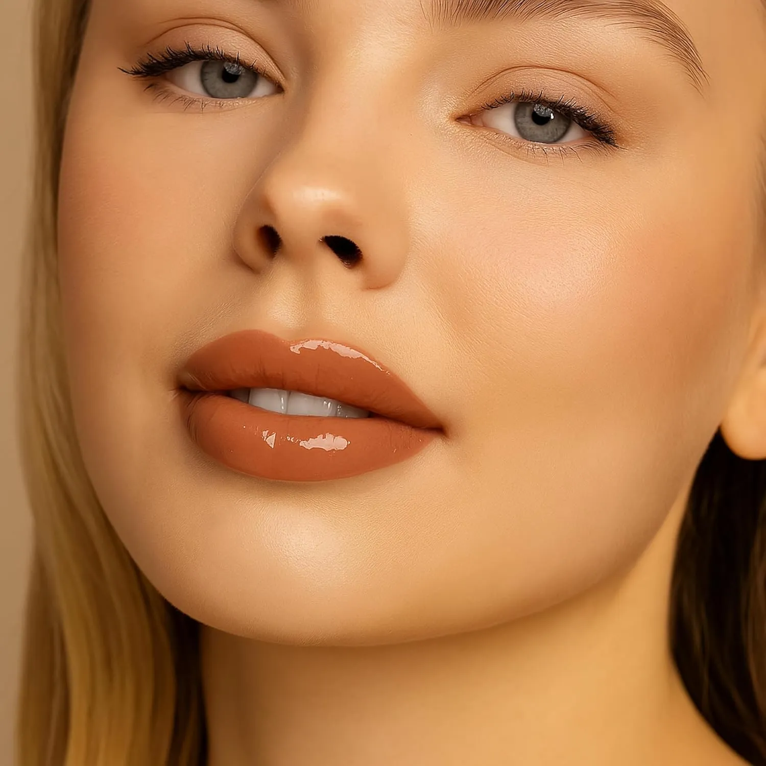 Sophia   Mabelle Creamy High-Shine Lip Gloss – Lightweight, Non-Sticky, Hydrating & Nourishing Formula – Smooth, Long-Lasting Gloss – TABLE FOR 2 | PUCKERED UP | NO DRAMA | LATTE KISSES